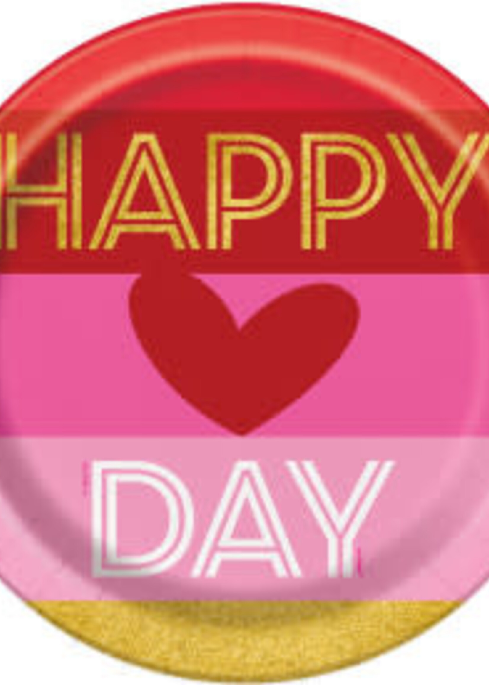 Gold Happy Valentine's Round 9" Dinner Plates, 8ct