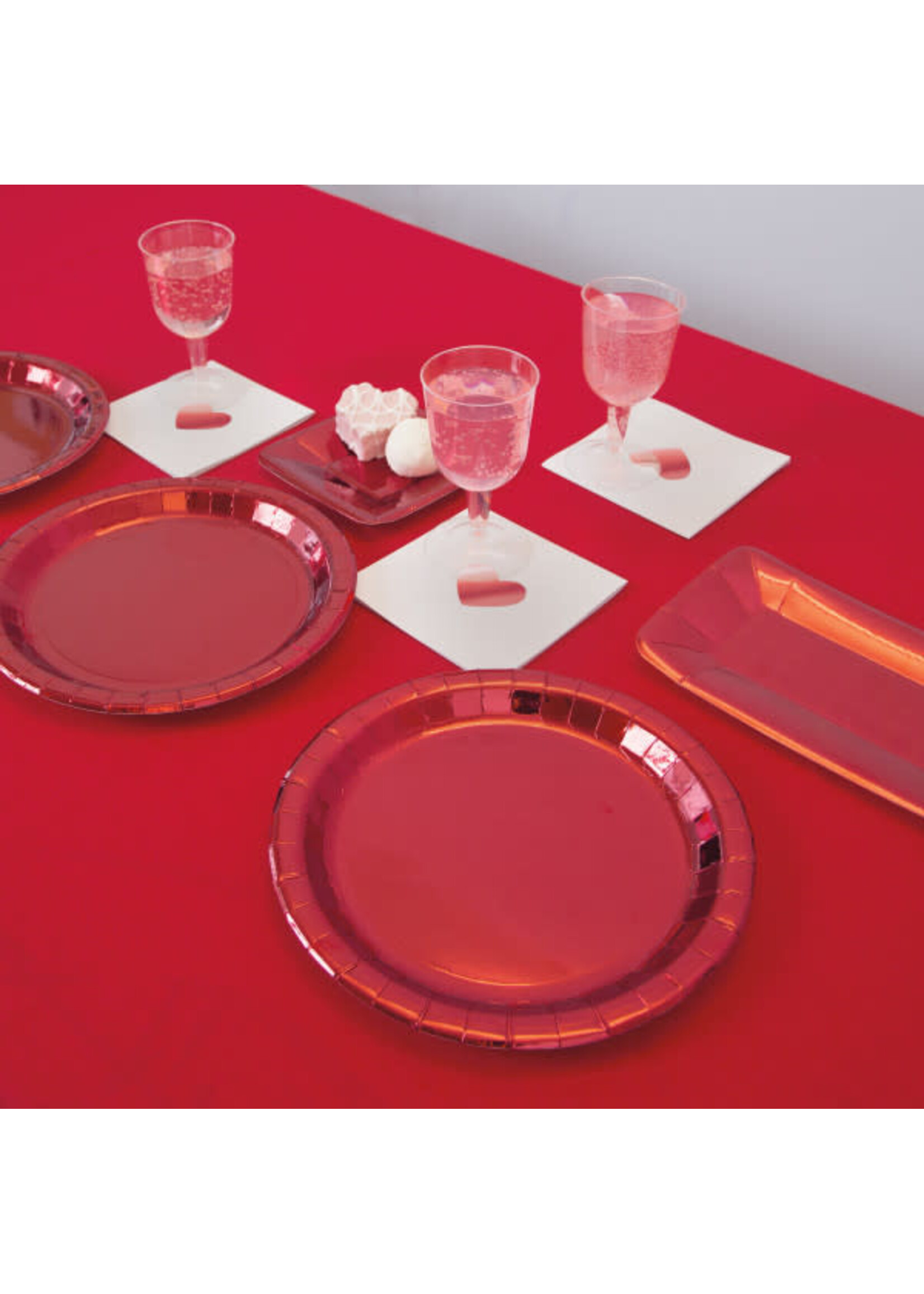 Red Heart Beverage Napkins, 16ct - Foil Stamped
