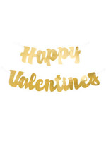 Gold Script "Happy Valentine's" Banner
