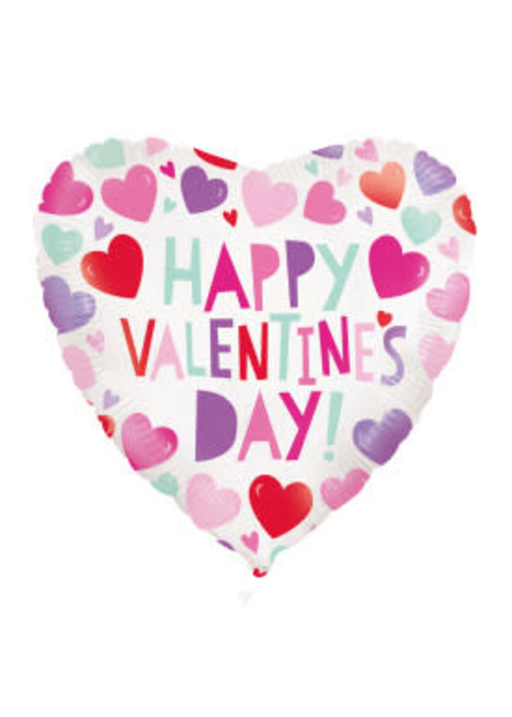 Smiling Hearts Heart Shaped Foil Balloon 18", Bulk