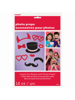 Valentines Day Photo Booth Props, 10ct