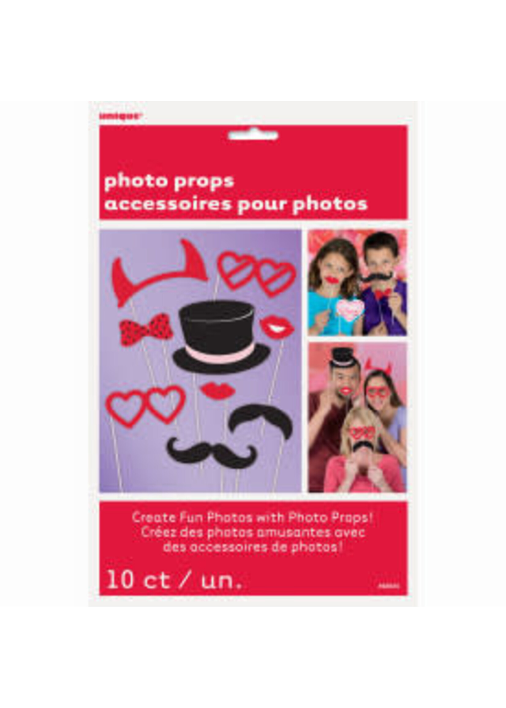 Valentines Day Photo Booth Props, 10ct