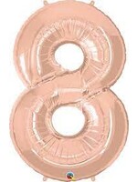 NUMBER EIGHT ROSE GOLD 34" BALLOON