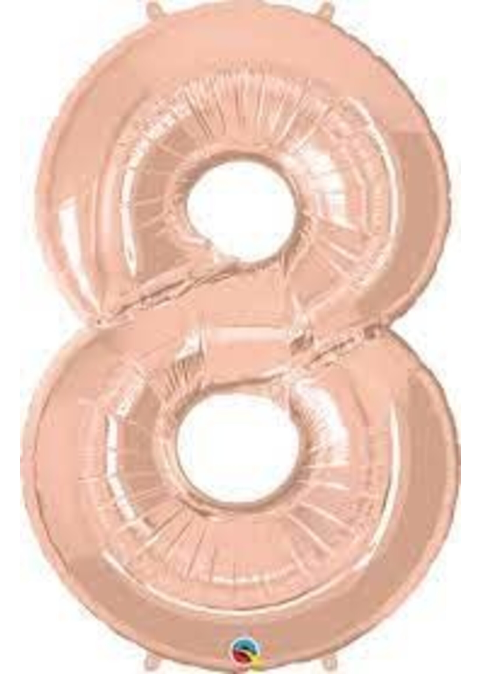 NUMBER EIGHT ROSE GOLD 34" BALLOON