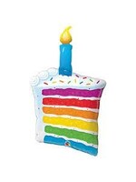 RAINBOW CAKE & CANDLE Balloon 42" BALLLOON