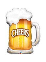 CHEERS! BEER MUG 35" FOIL BALLOON