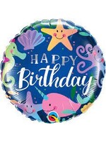 BDAY FUN UNDER THE SEA  18 INCHES BALLOON