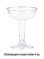 PLASTIC CHAMPAGNE COUPES  4oz. 6ct