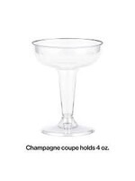 PLASTIC CHAMPAGNE COUPES  4oz. 6ct