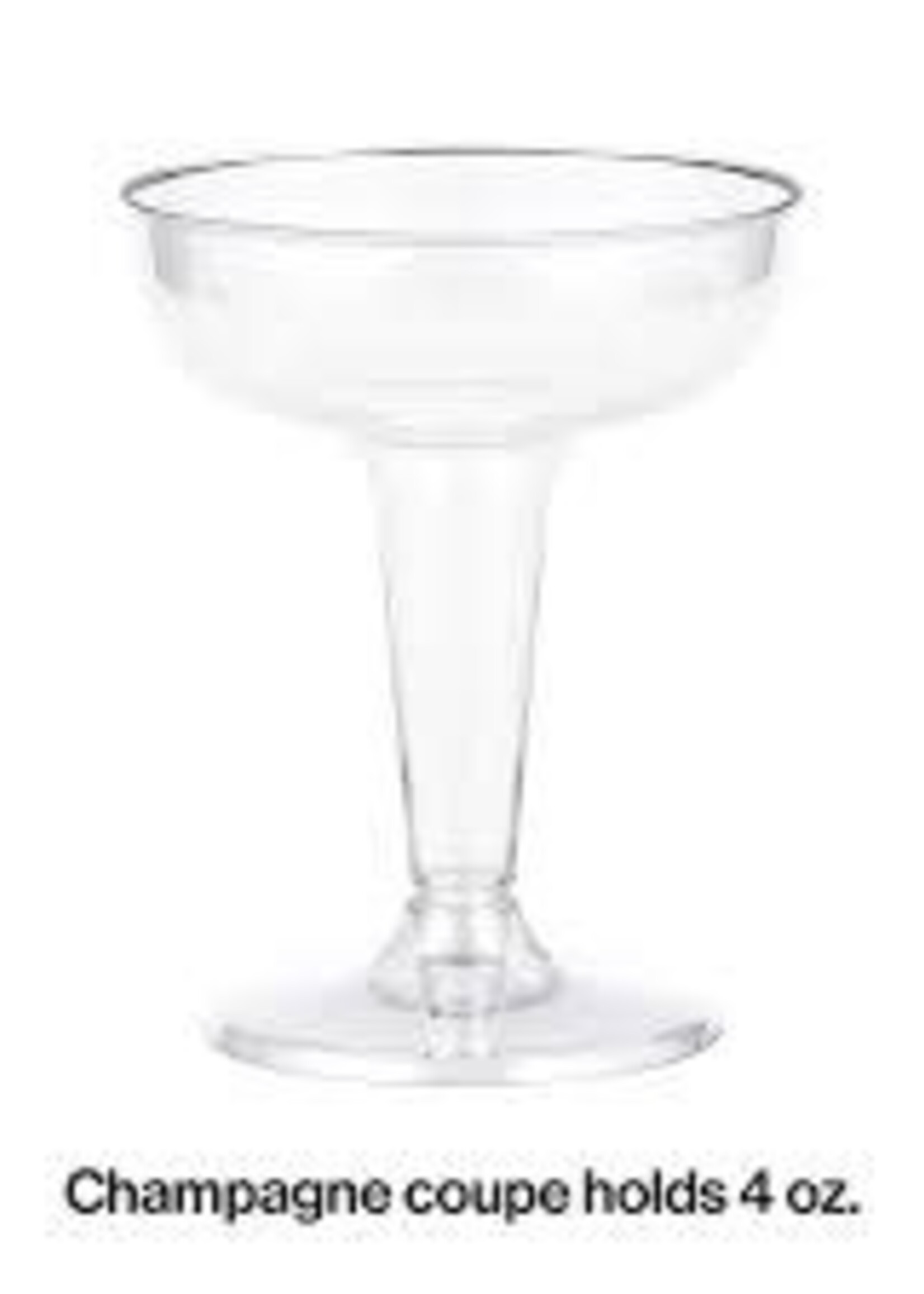 PLASTIC CHAMPAGNE COUPES  4oz. 6ct