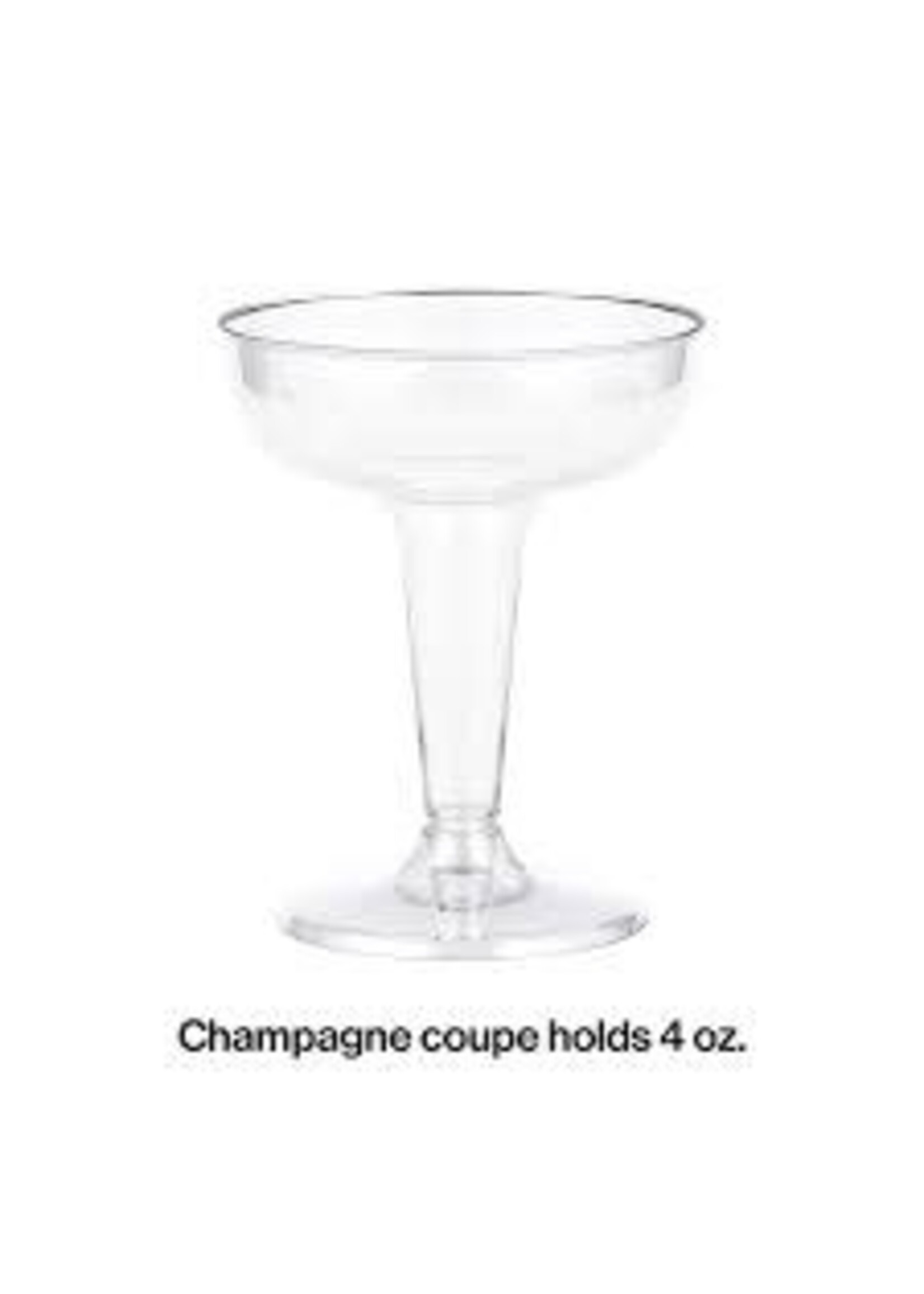 PLASTIC CHAMPAGNE COUPES  4oz. 6ct