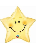 SMILEY FACE STAR 20" BALLOON