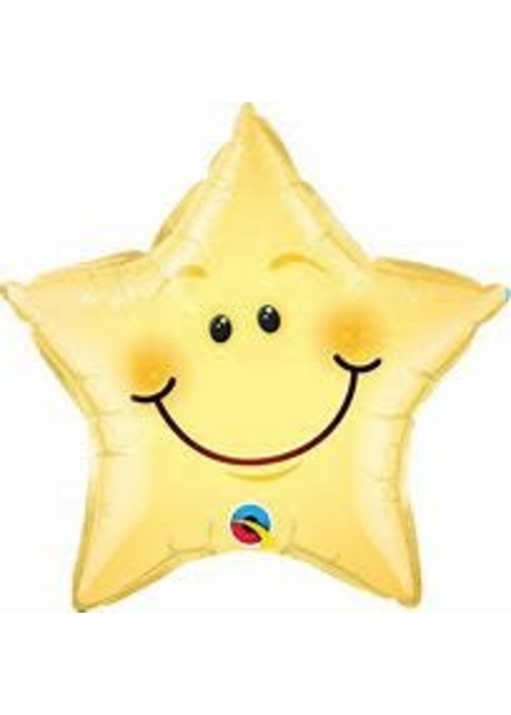 SMILEY FACE STAR 20" BALLOON