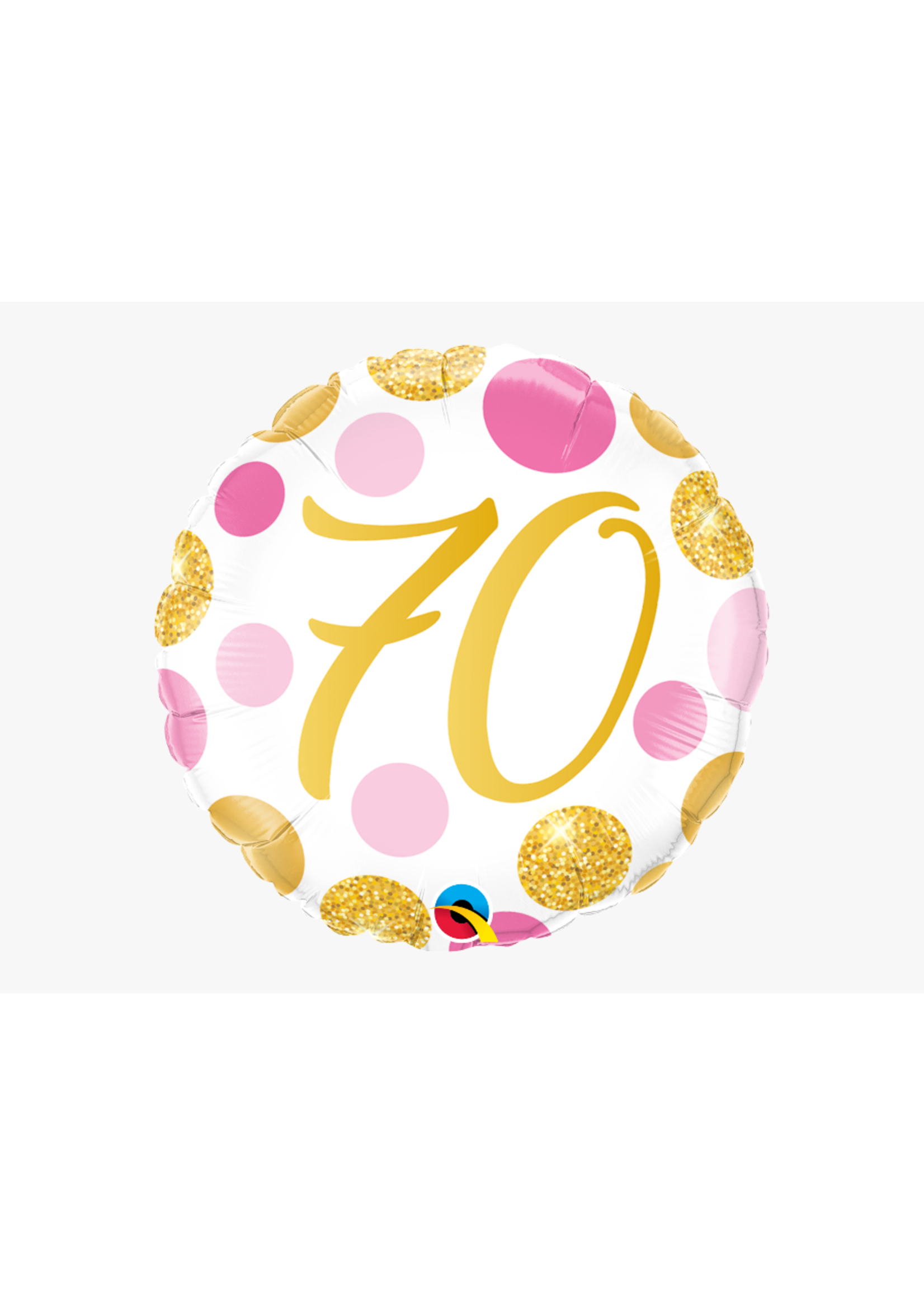 70 PINK & GOLD DOTS  18" BALLOON