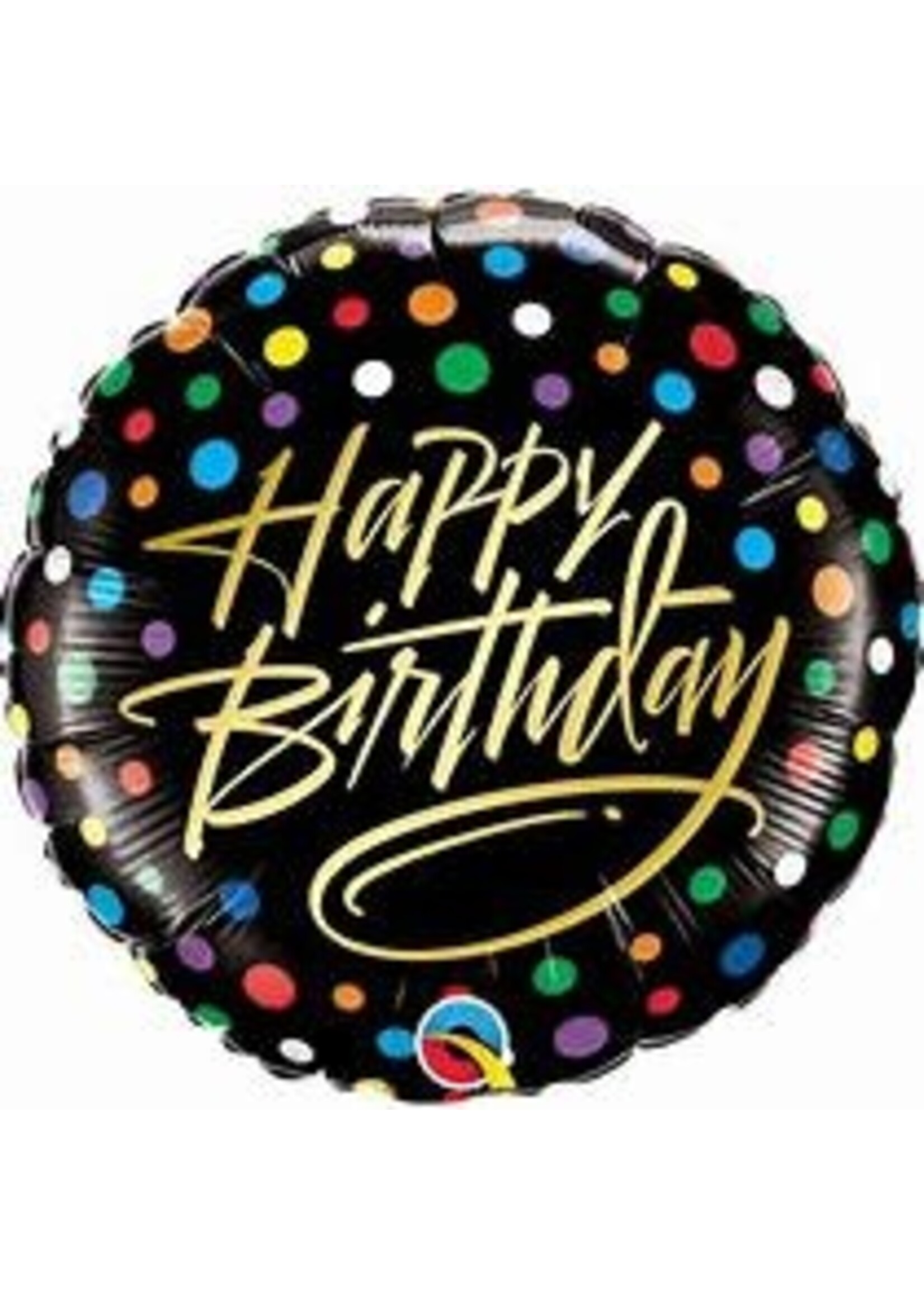 BDAY GOLD SCRIPT & DOTS