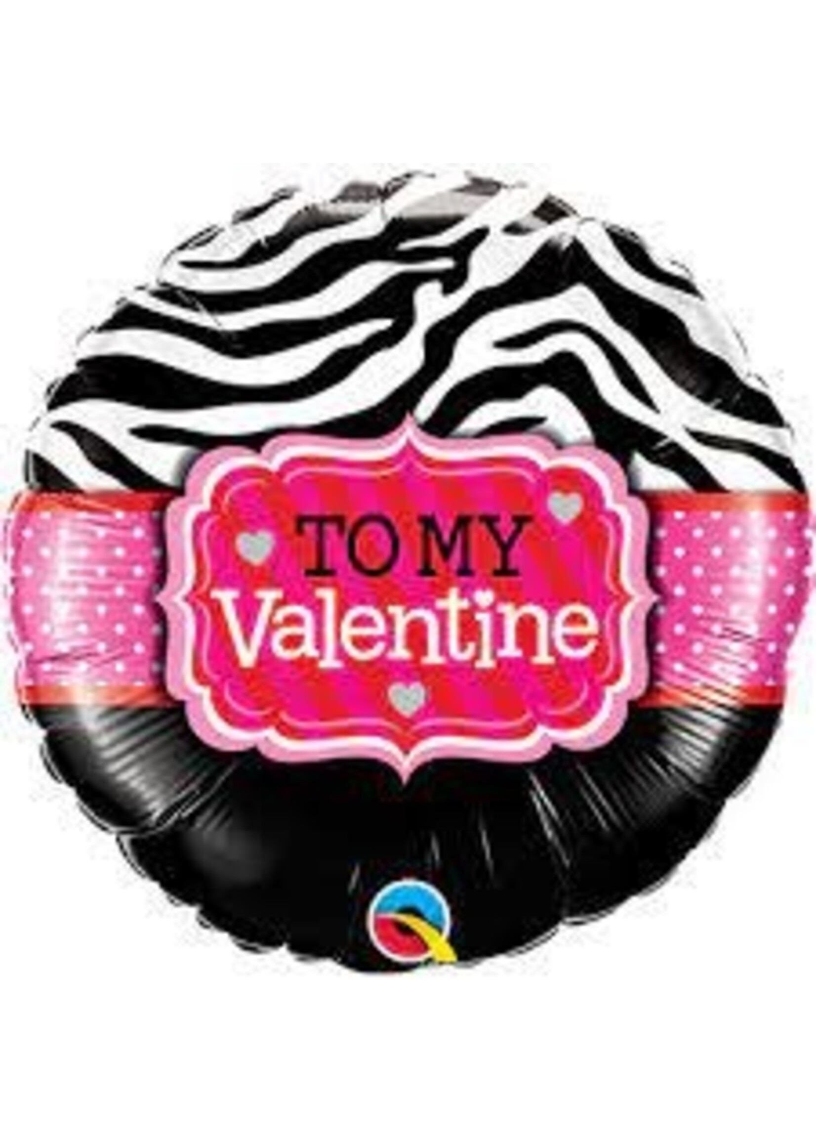 18 Inch To My Valentine Zebra Stripes