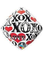18 Inch Diamond Heart X And O