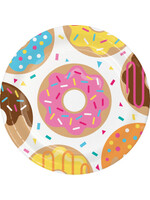 PAPER PLATE 9" 8CT DONUT TIME