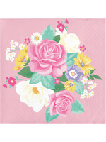 BEVERAGE NAPKIN 16CT 2P FLORAL TEA PARTY