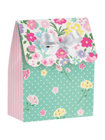 FAVOR BAG W/RIBION 12CT FLORAL TEA PARTY