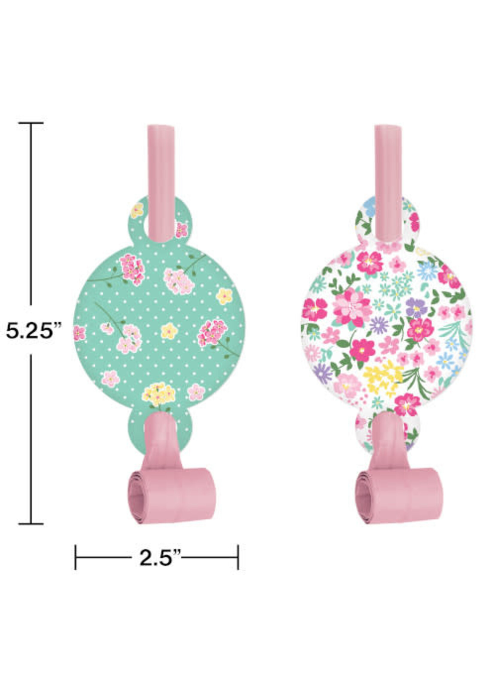 BLOW OUTS  8CT FLORAL TEA PARTY