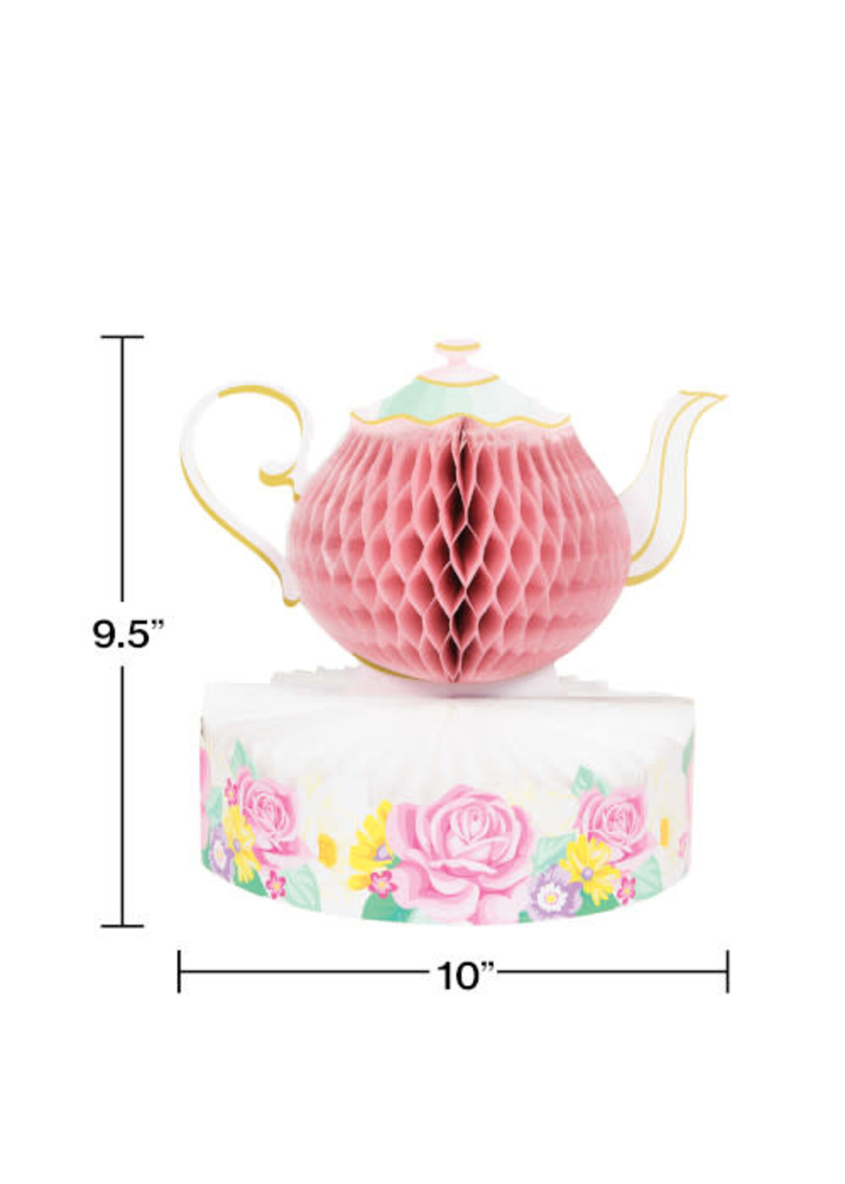 CENTERPIECE 3D 1CT FLORAL TEA PARTY