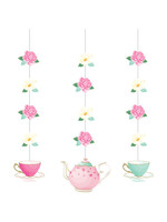 HANGING DANGLERS  3CT FLORAL TEA PARTY