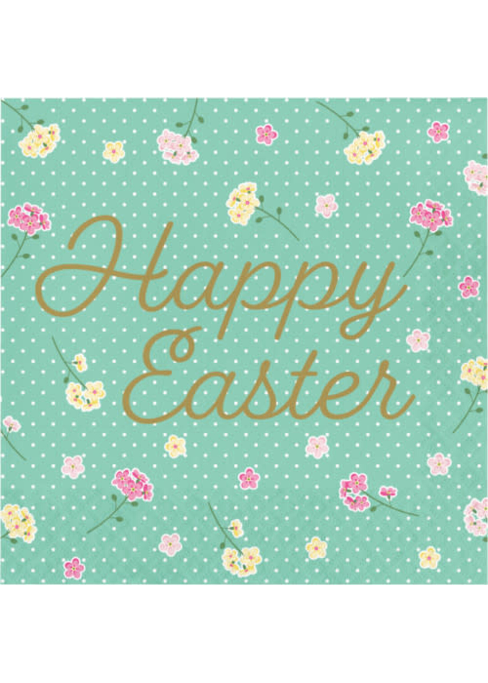 LUNCH NAPKINS 16CT FLORAL TEA PARTY EASTER