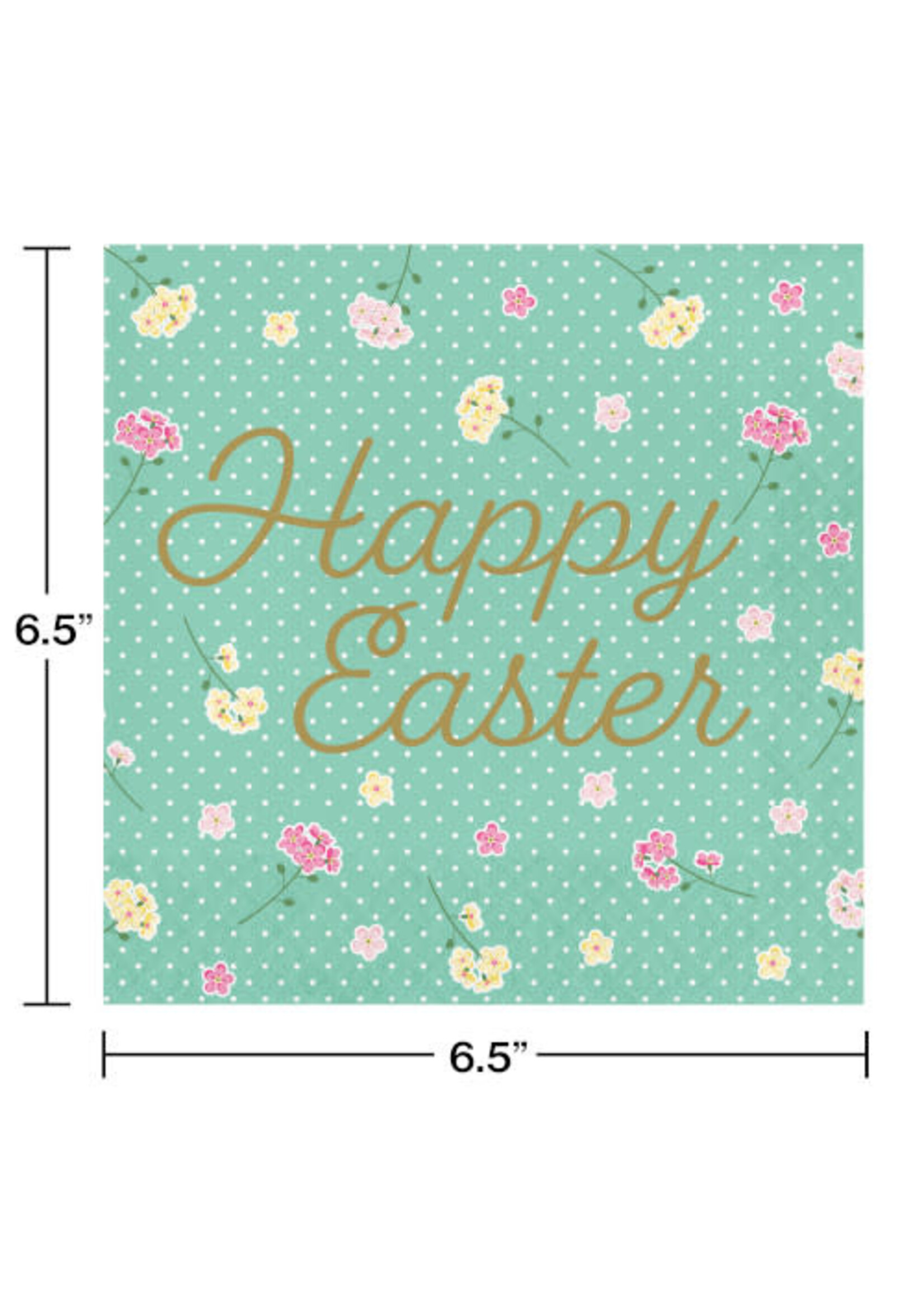 LUNCH NAPKINS 16CT FLORAL TEA PARTY EASTER