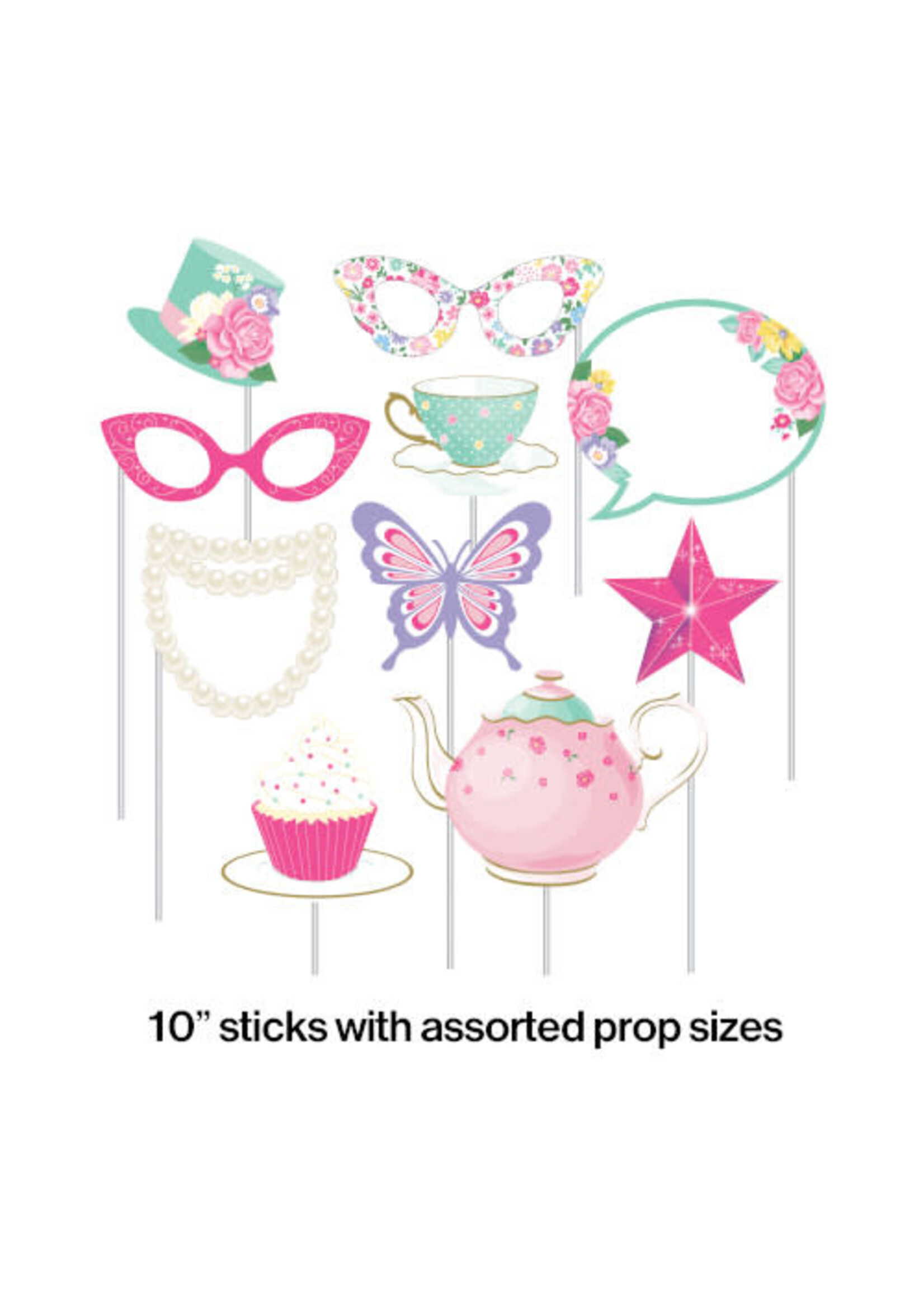 PHOTO PROPS 10CT FLORAL TEA PARTY
