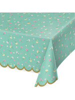 TABLE COVER 1CT 54X102 FLORAL TEA PARTY