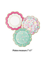 PLATES 8CT FLORAL TEA PARTY