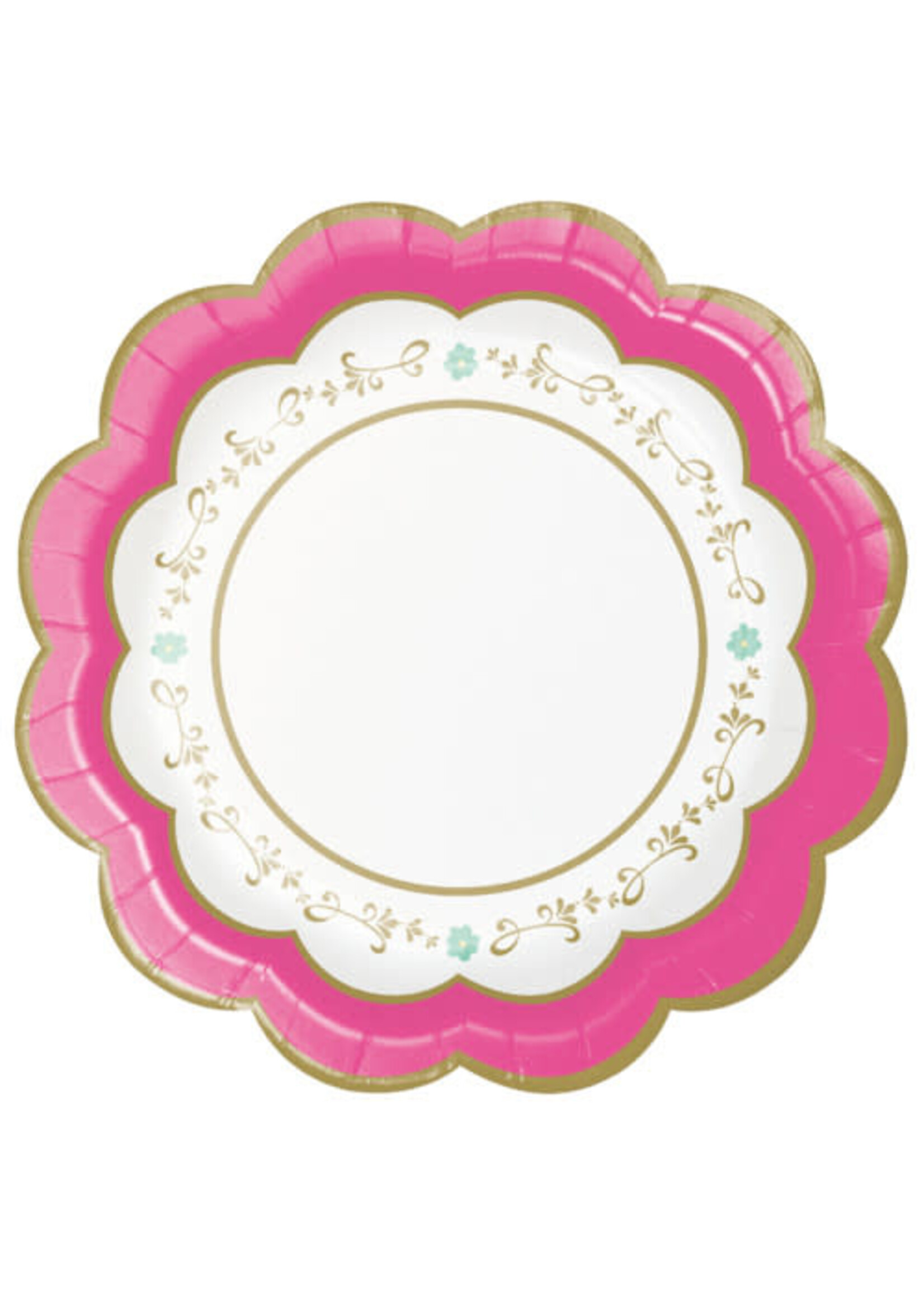 PLATES 8CT FLORAL TEA PARTY