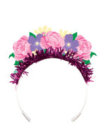 TIARA W/FLOWERS 4CT FLORAL TEA PARTY
