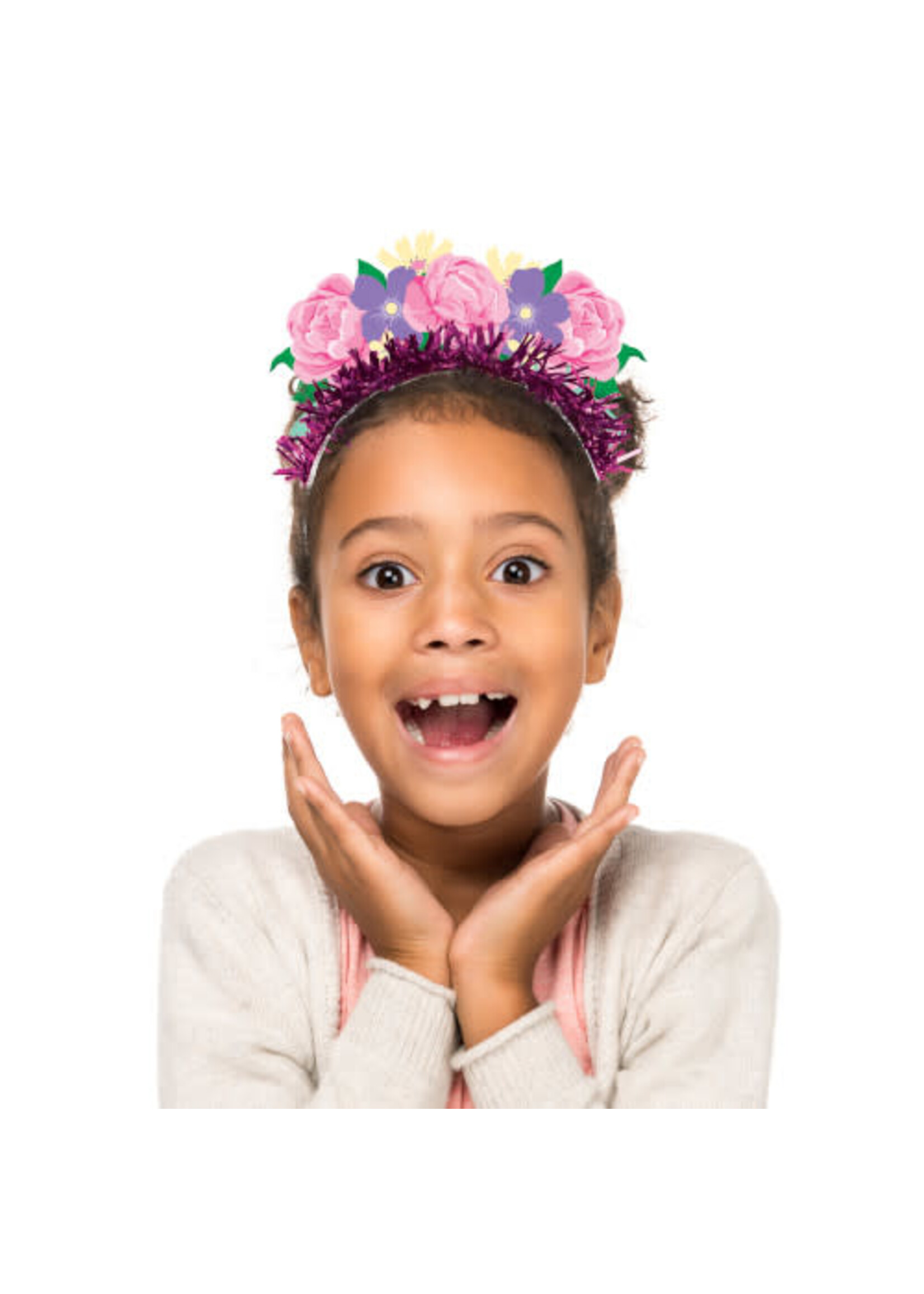 TIARA W/FLOWERS 4CT FLORAL TEA PARTY