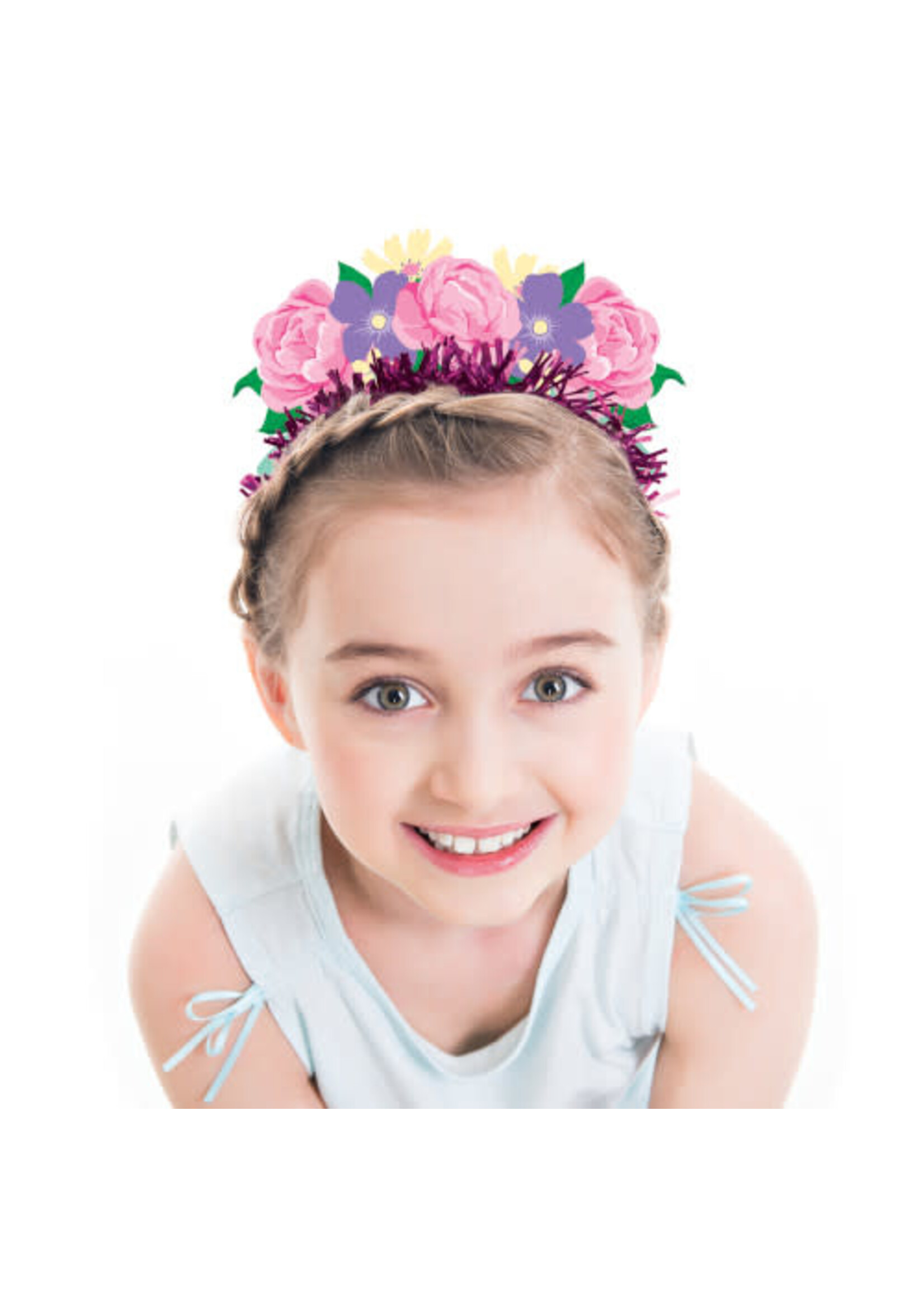 TIARA W/FLOWERS 4CT FLORAL TEA PARTY