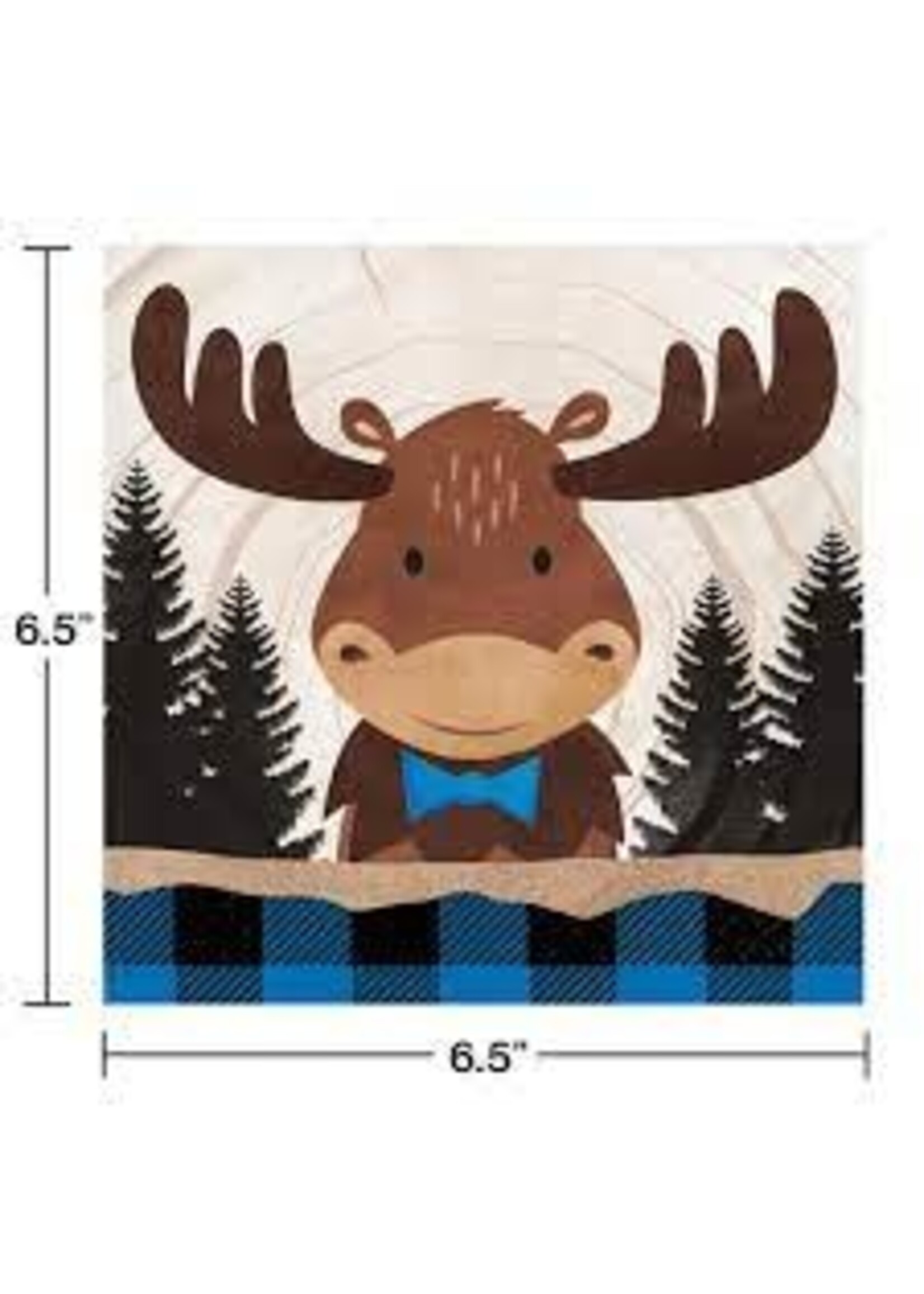 LUNCH NAPKIN 16CT  MOOSE BUFFALO PLAID