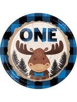 PAPER PLATE 7" 8CT ONE MOOSE BUFFALO PLAID