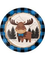 PAPER PLATE 9" 8CT MOOSE BUFFALO PLAID