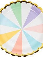 PAPER PLATES 9" /8CT SHP PASTEL CELEBRATIONS