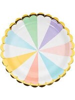 PAPER PLATES 9" /8CT SHP PASTEL CELEBRATIONS