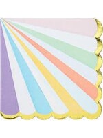 NAPKIN 16CT 3P FOIL SHP PASTEL CELEBRATIONS