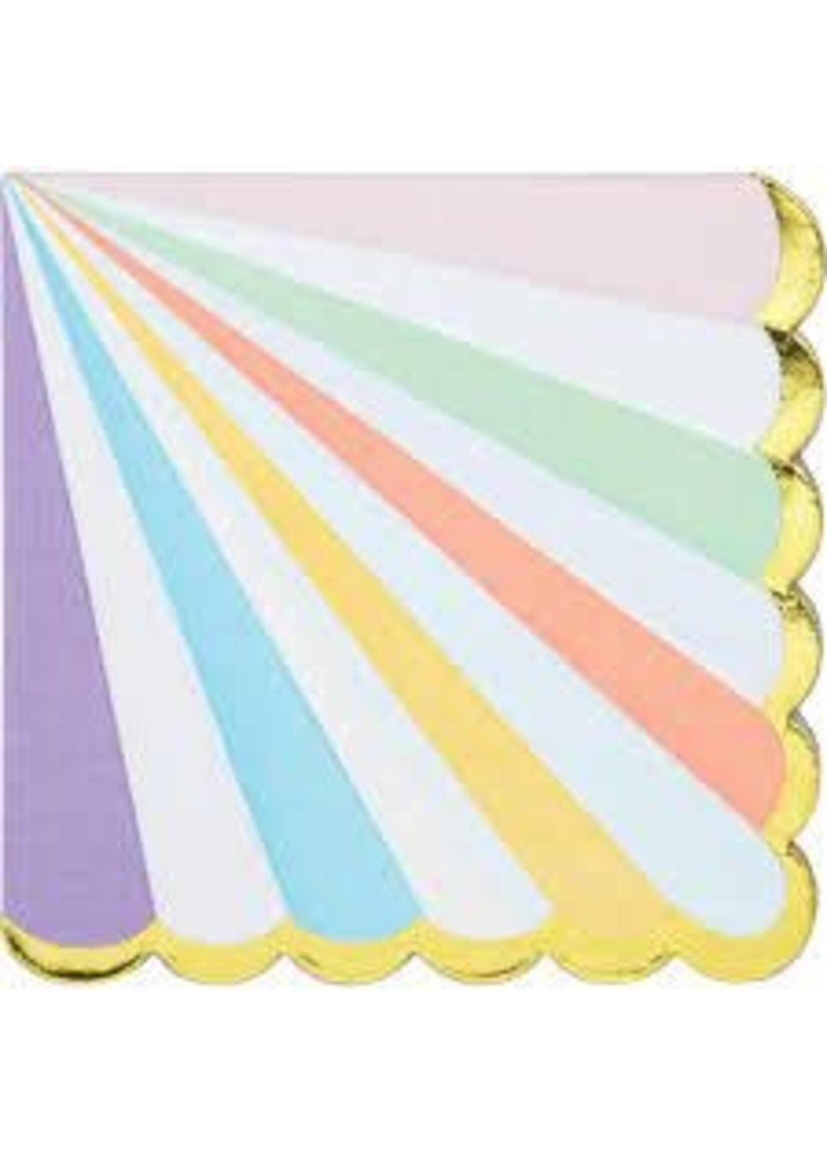 NAPKIN 16CT 3P FOIL SHP PASTEL CELEBRATIONS
