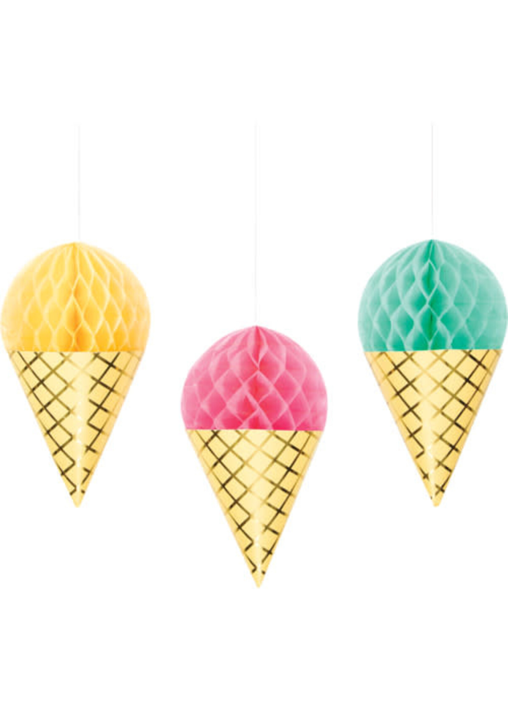 HANGING  3CT FOIL ICE CREAM PARTY