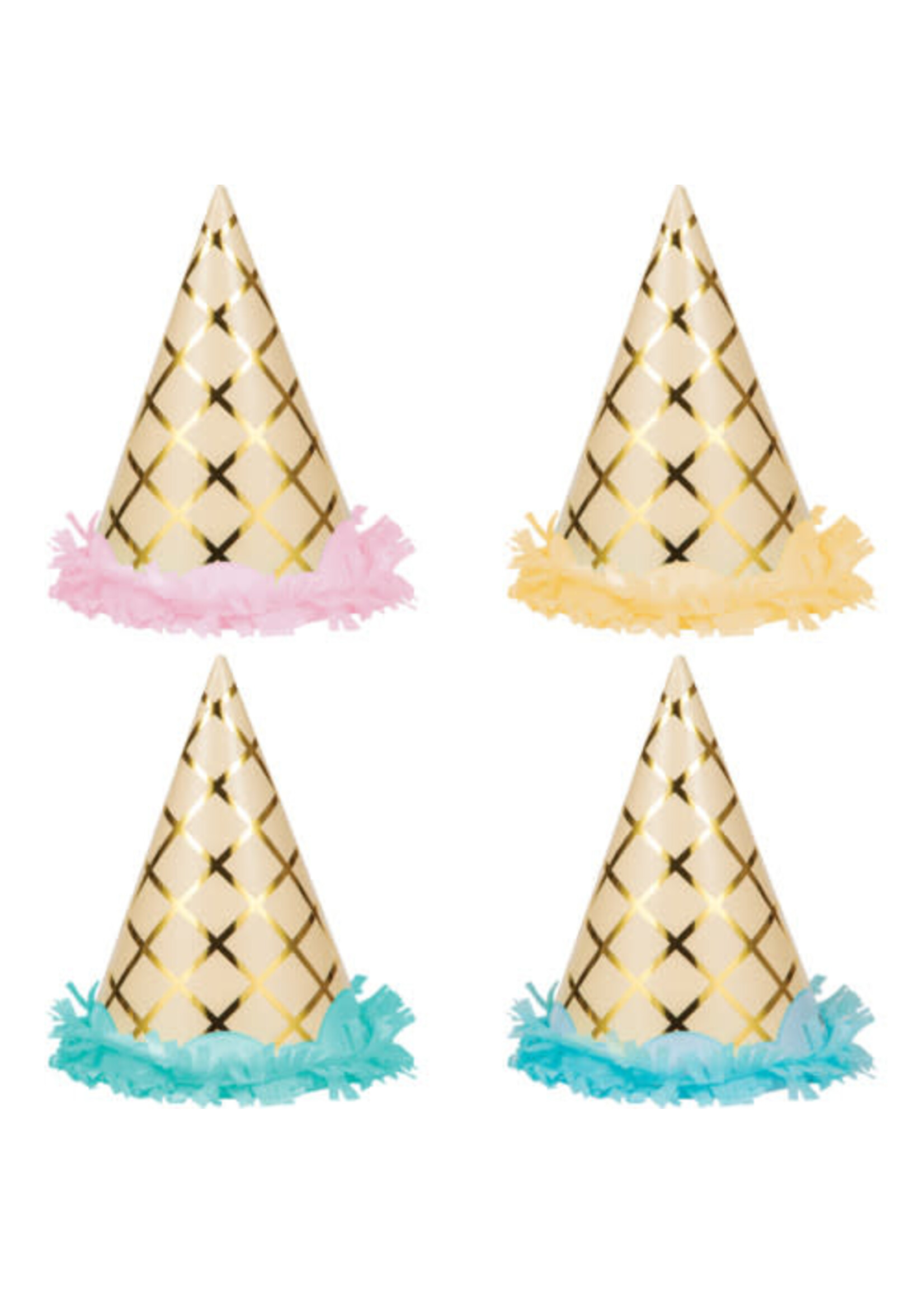 HAT CHILD 8CT FOIL ICE CREAM PARTY