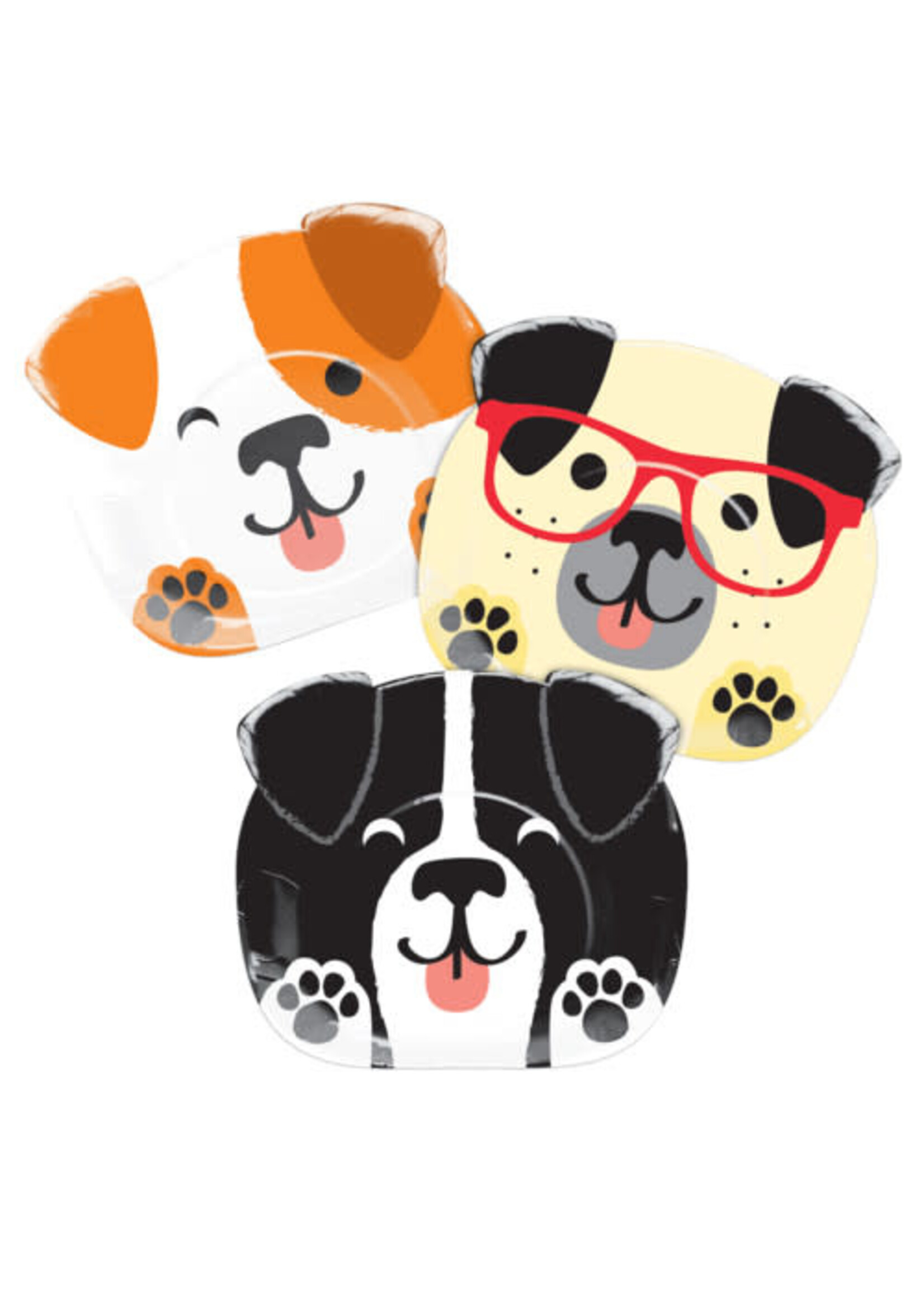 PLATE 8CT DOG PARTY