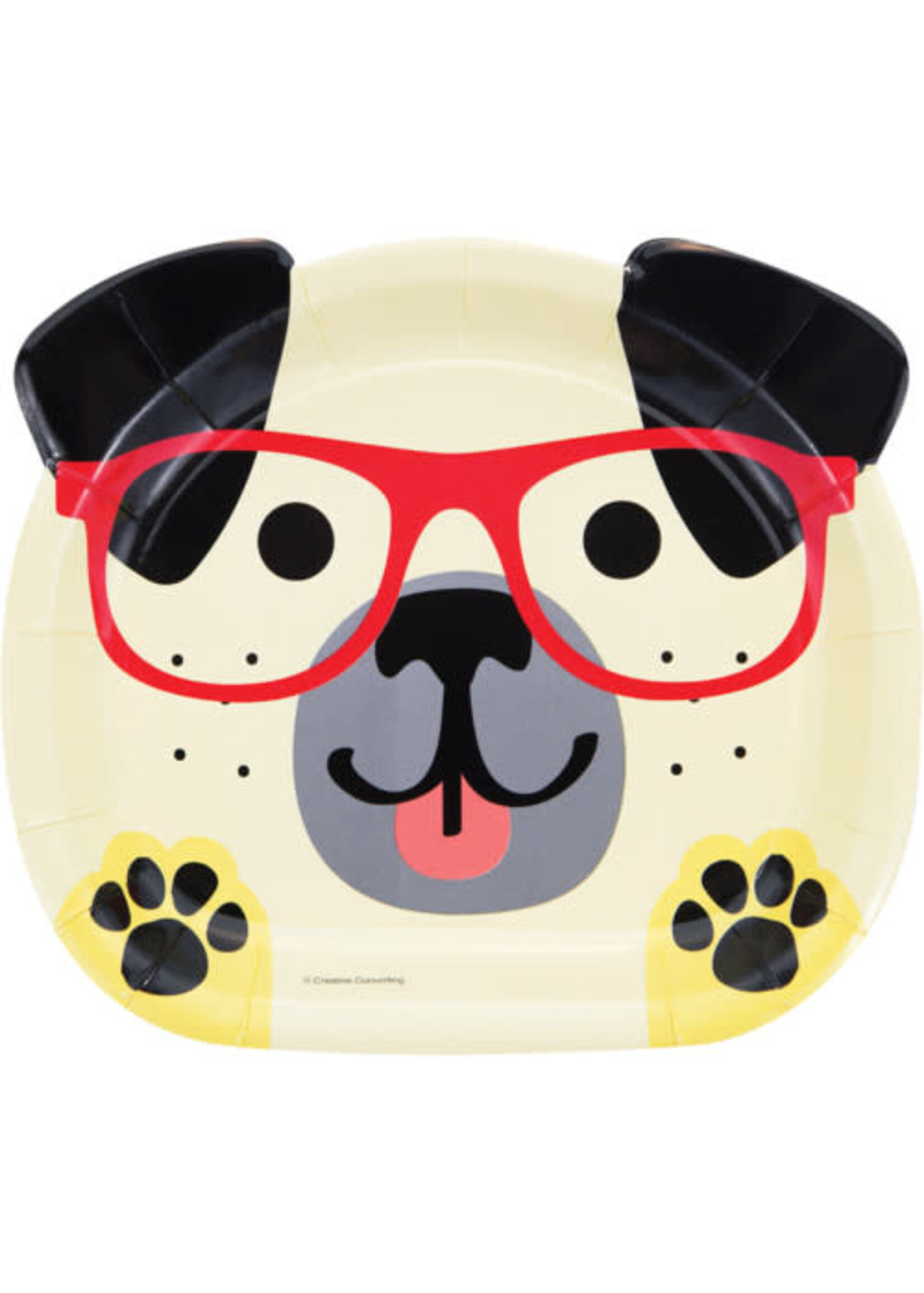PLATE 8CT DOG PARTY