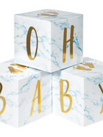 BABY BLOCKS 3CT FOIL BLUE MARBLE