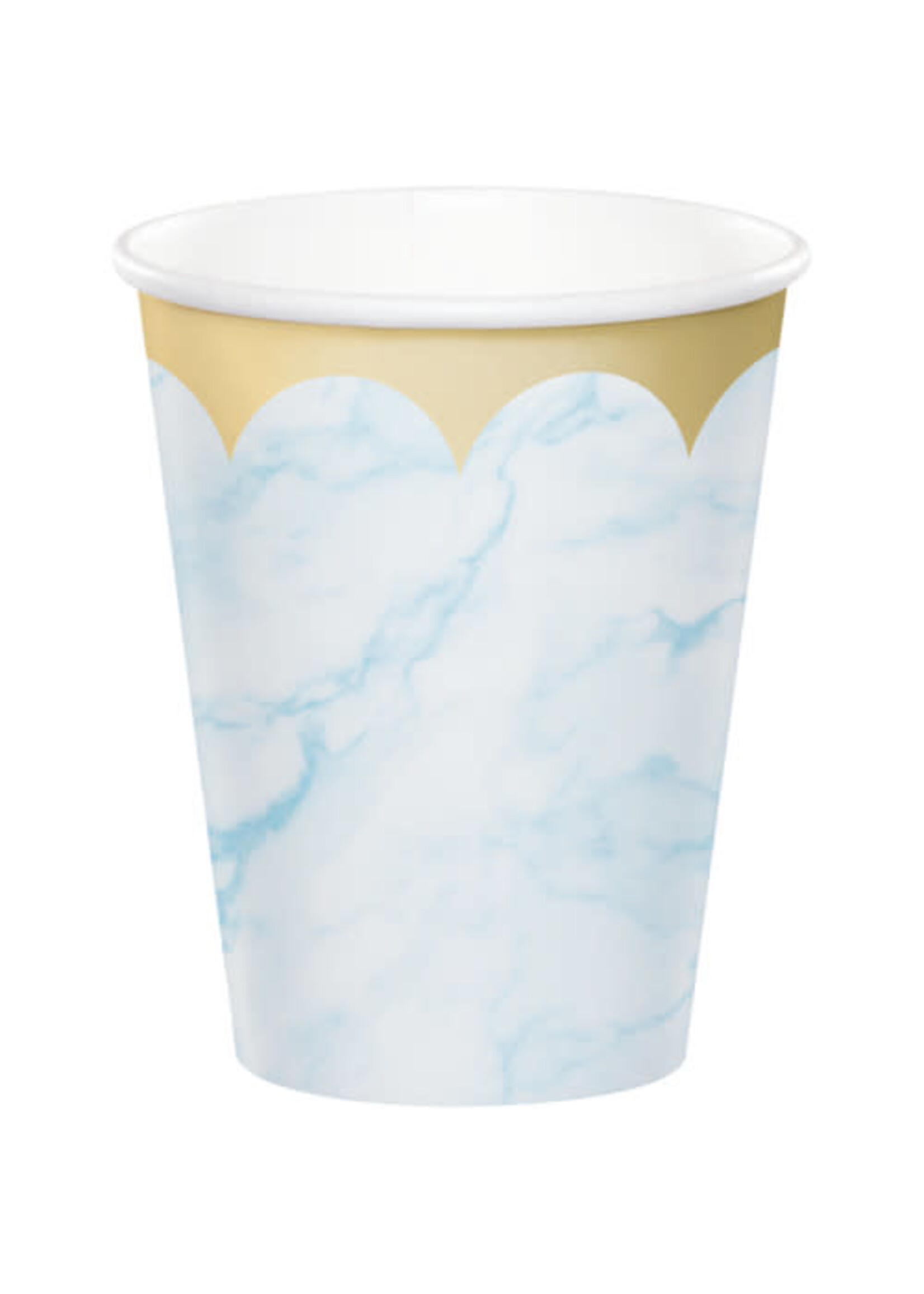 9oz. CUP 8CT BLUE MARBLE