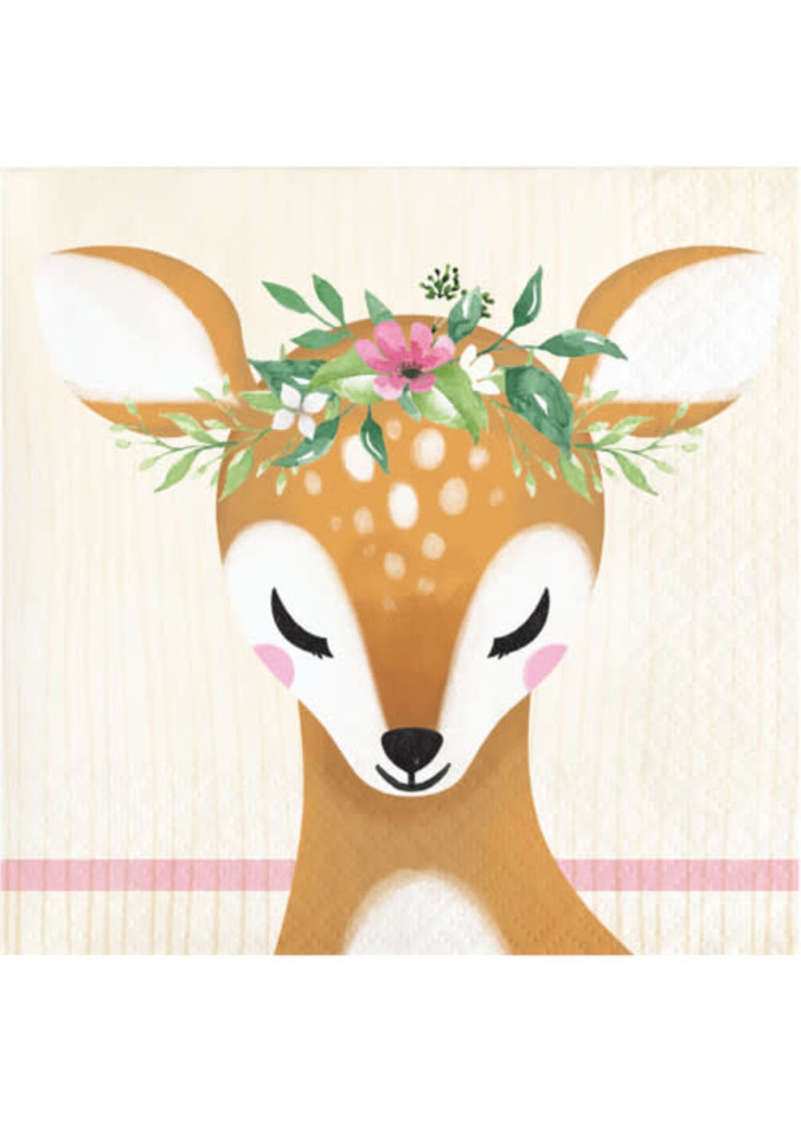 BEVERAGE NAPKIN 16CT DEER LITTLE ONE